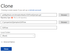 GitFlow - Clonar repositorio desde SourceTree segundo