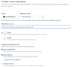 GitFlow - Crear repositorio en Github