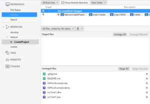 GitFlow - Feature primer commit